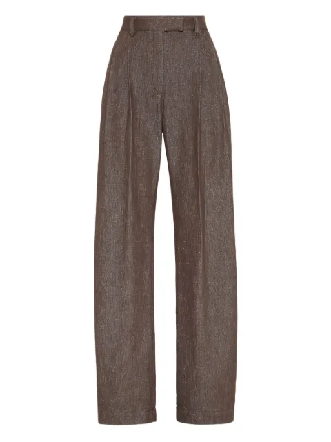 Brunello Cucinelli loose-fit curved trousers