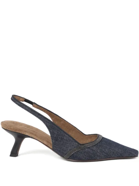 Brunello Cucinelli zapatillas con puntera en punta