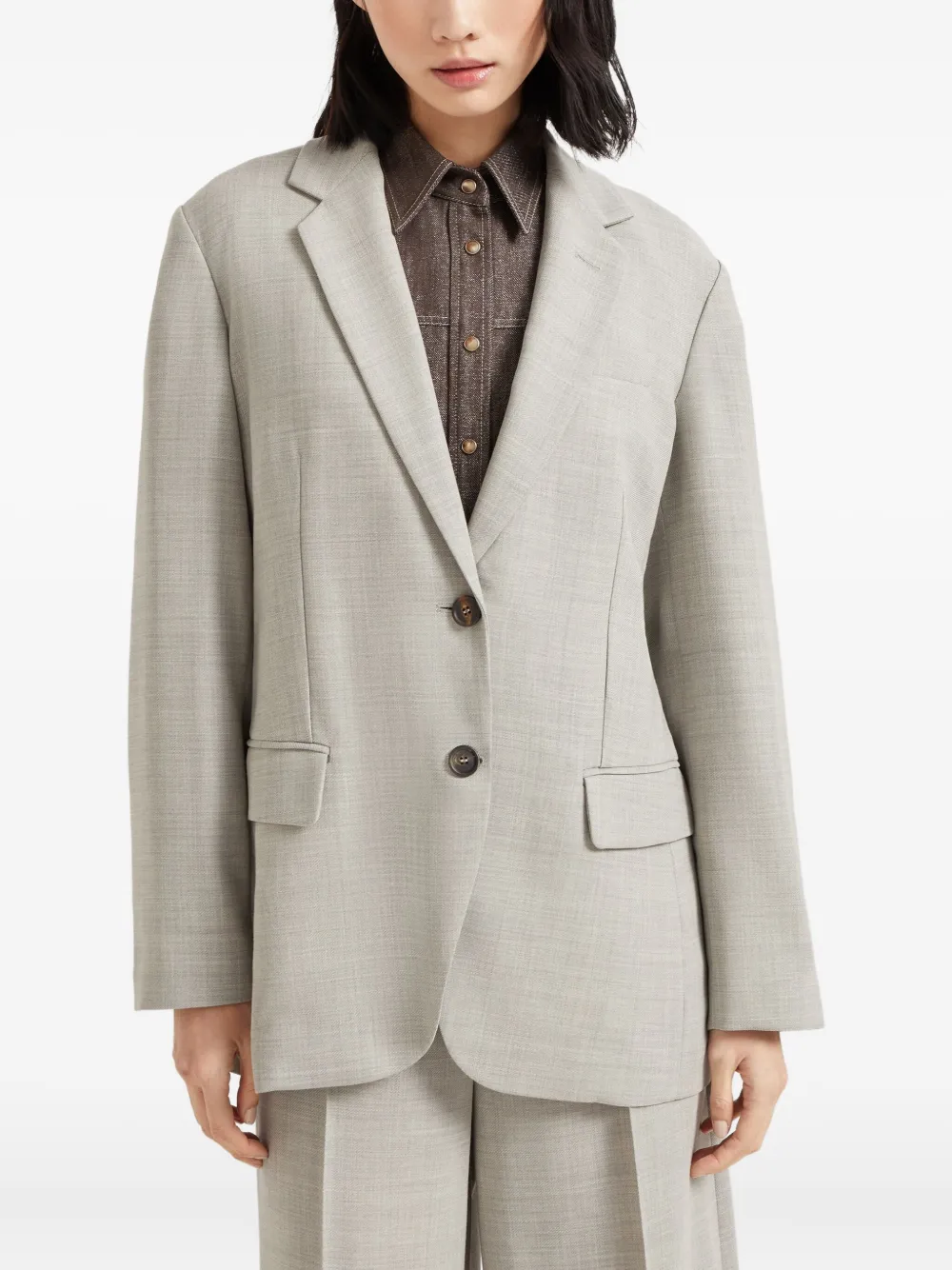 Brunello Cucinelli Wollen blazer Grijs