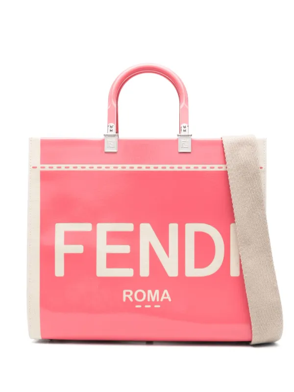 Fendi Pre-owned Medium Fendi Sunshine Tote Bag in Neutrals