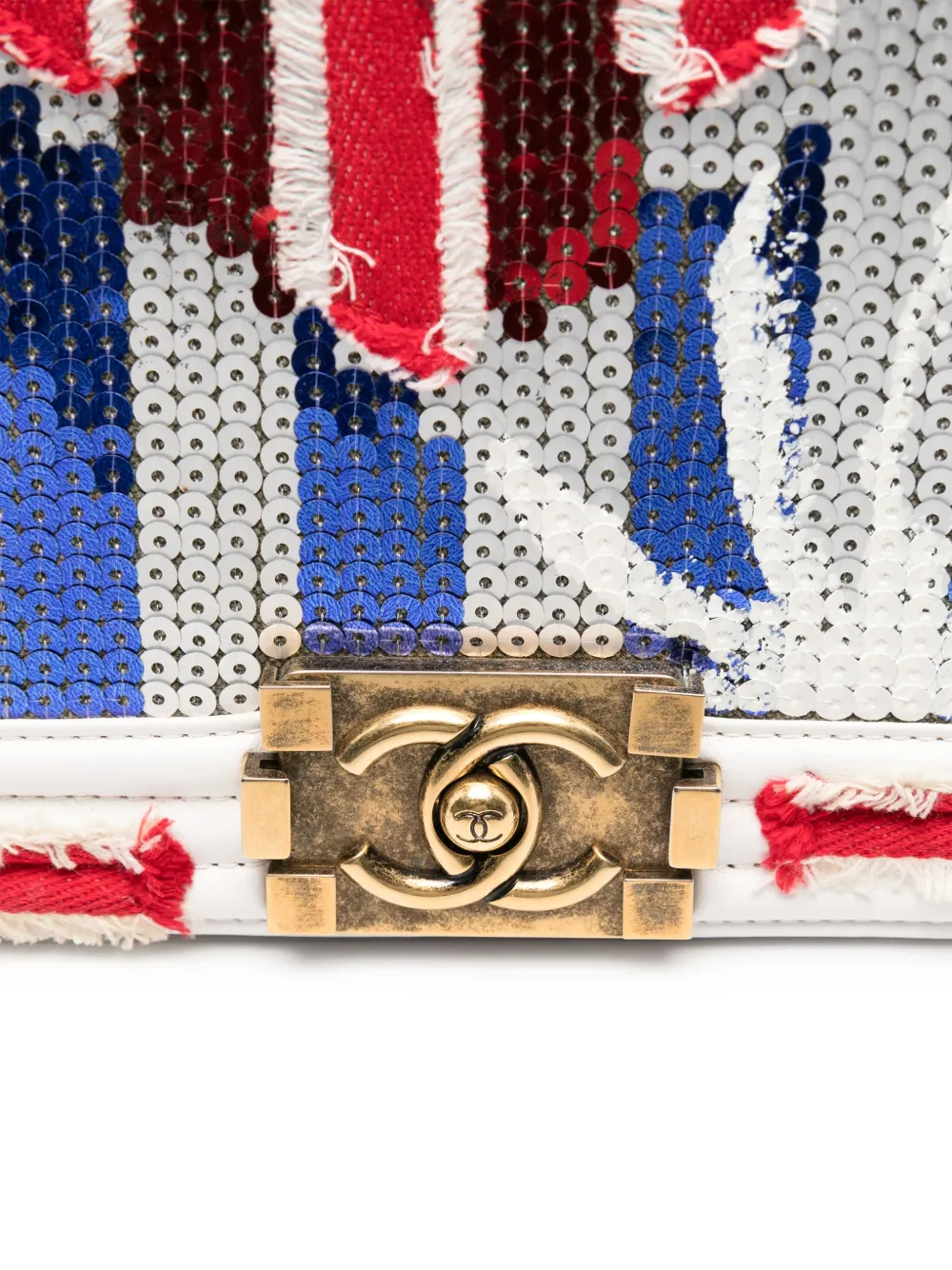 Pre-owned Chanel 2017 Boy Cuba Shoulder Bag In White