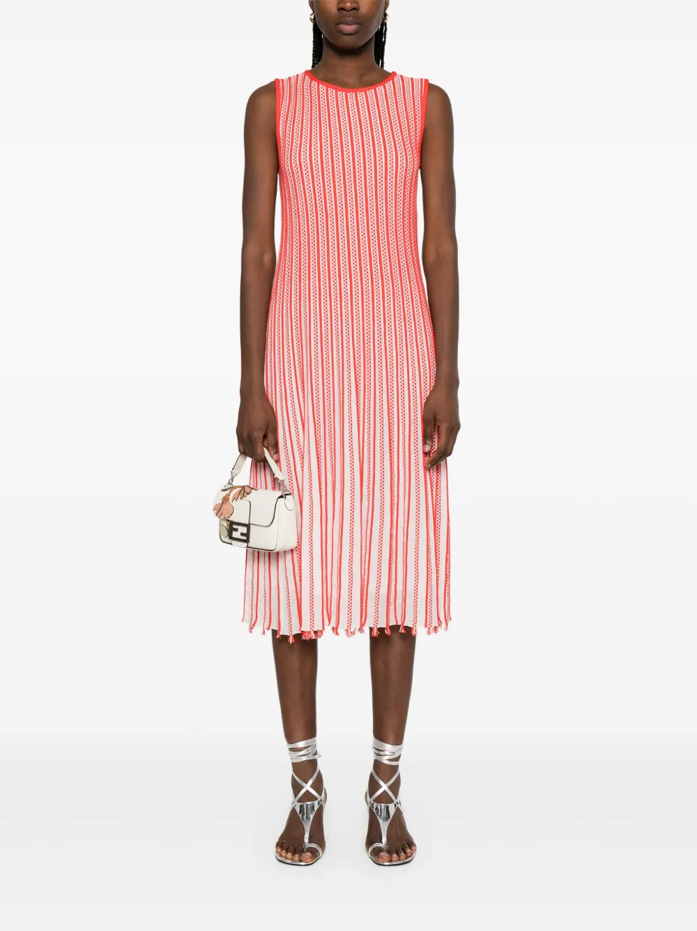 MARCCAIN Geplooide midi-jurk - Rood
