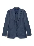 Canali mélange-effect blazer - Blue