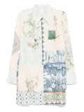 Camilla Jardim Party-print shirt dress - Pink