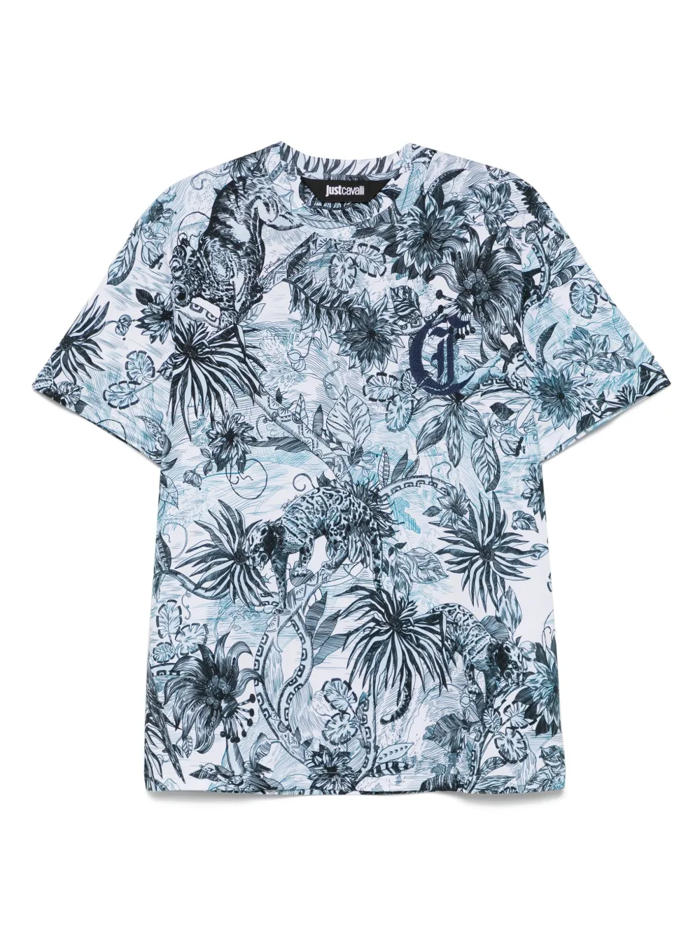 Just Cavalli playera con monograma estampado | azul | Image 1