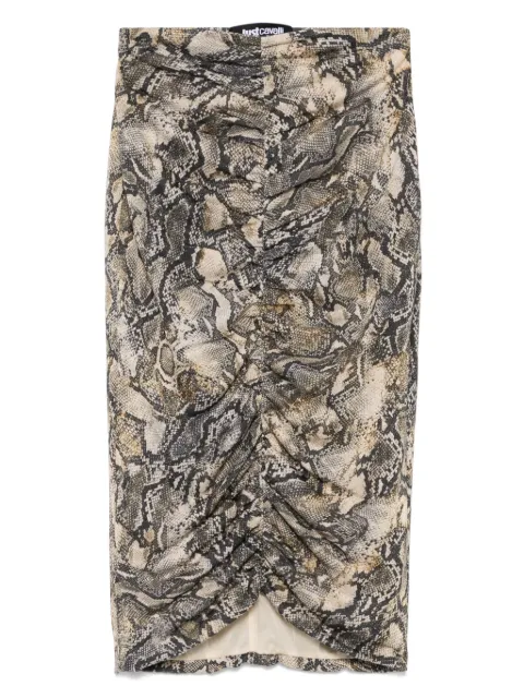 Just Cavalli falda midi con estampado de piel de pitón