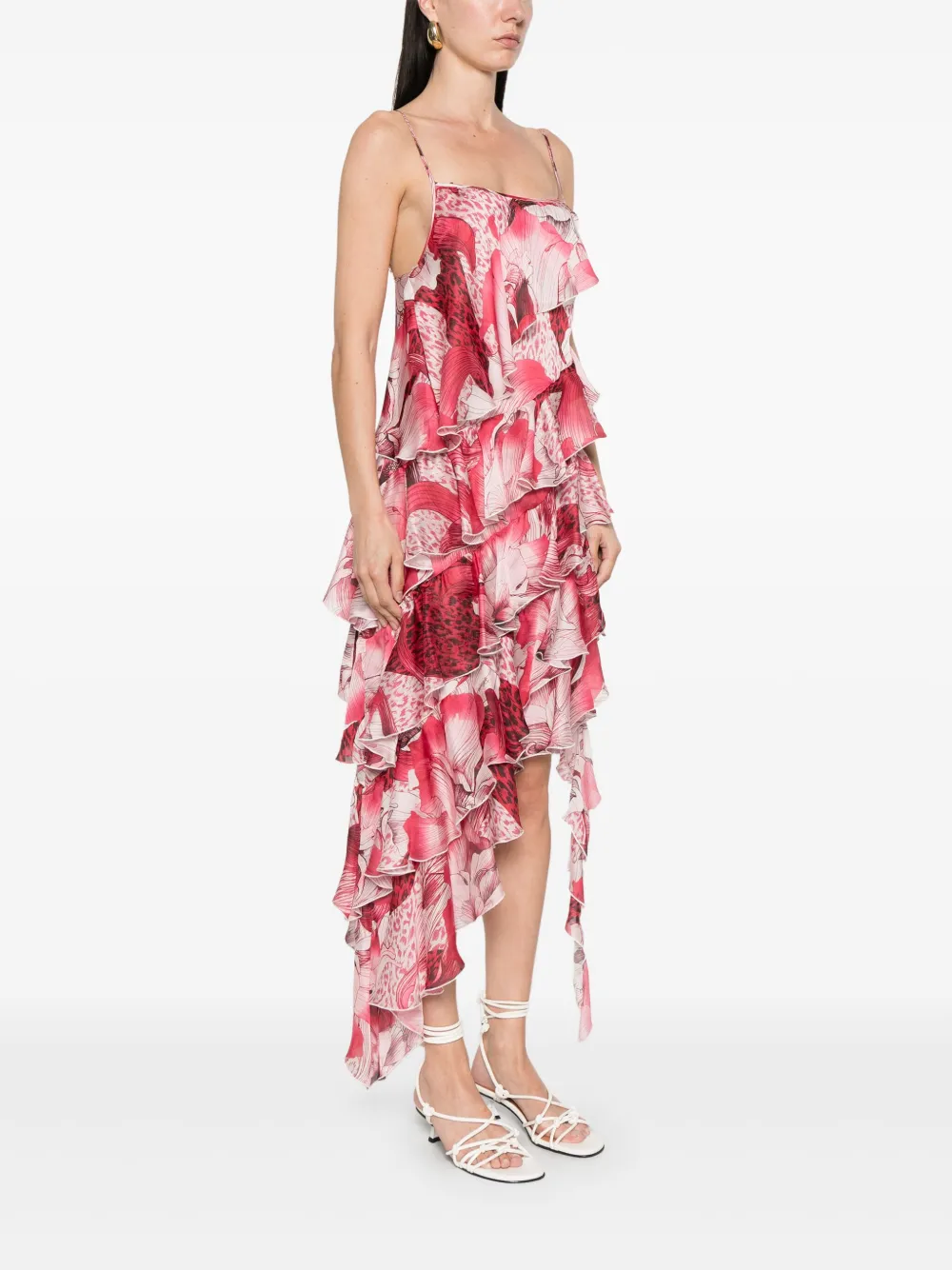 Just Cavalli Mini-jurk met bloemenprint Rood