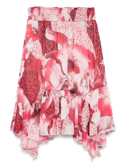 Just Cavalli falda corta de chifón con estampado floral