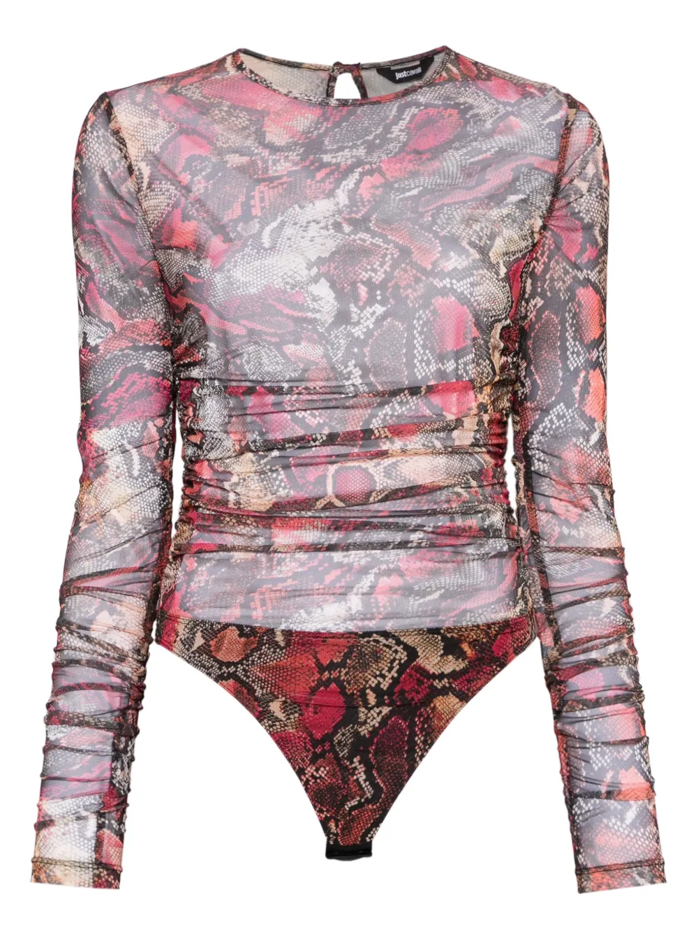 Just Cavalli Tulen body met pytonprint Zwart