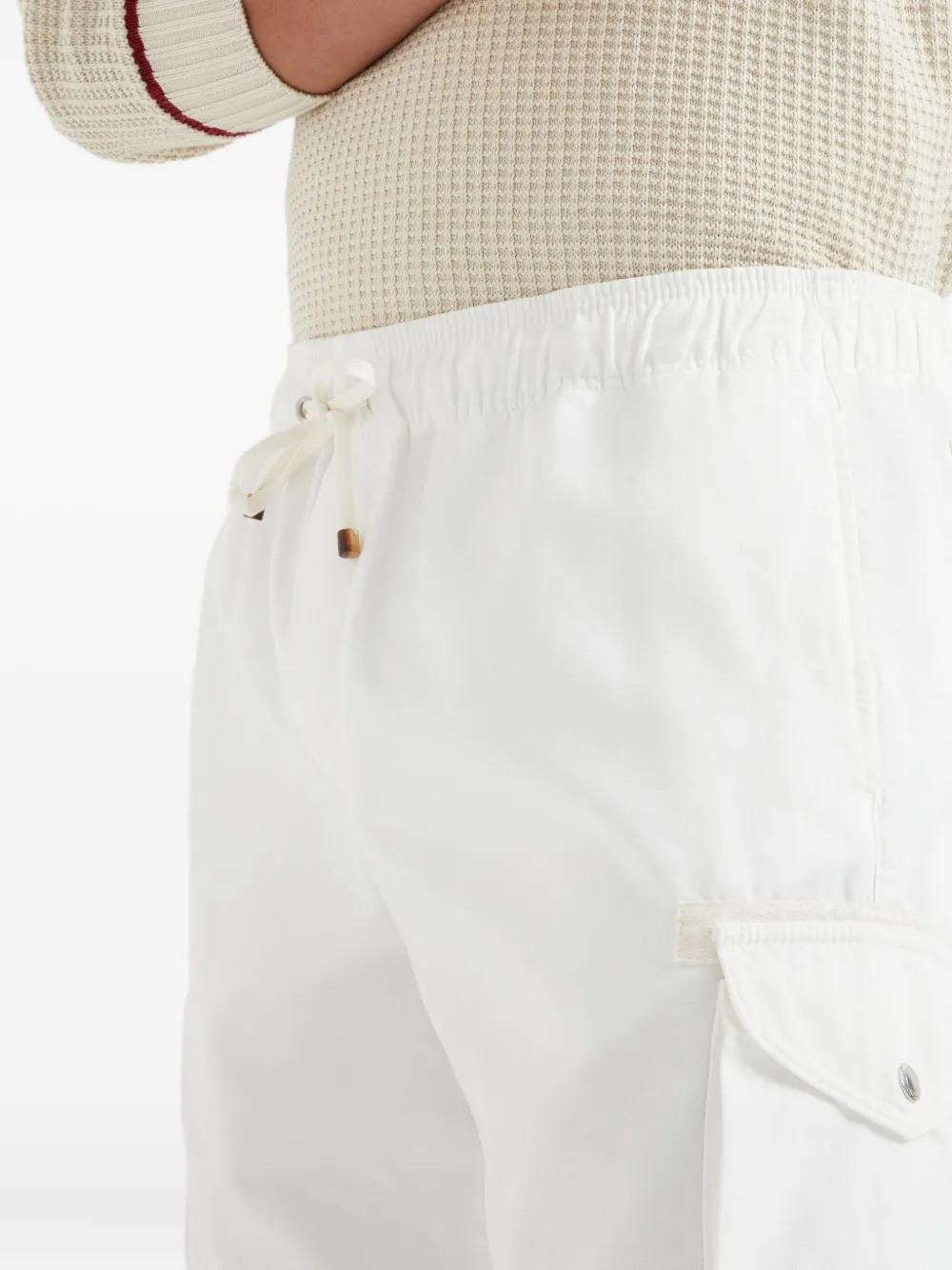Brunello Cucinelli Shorts met cargozak Wit