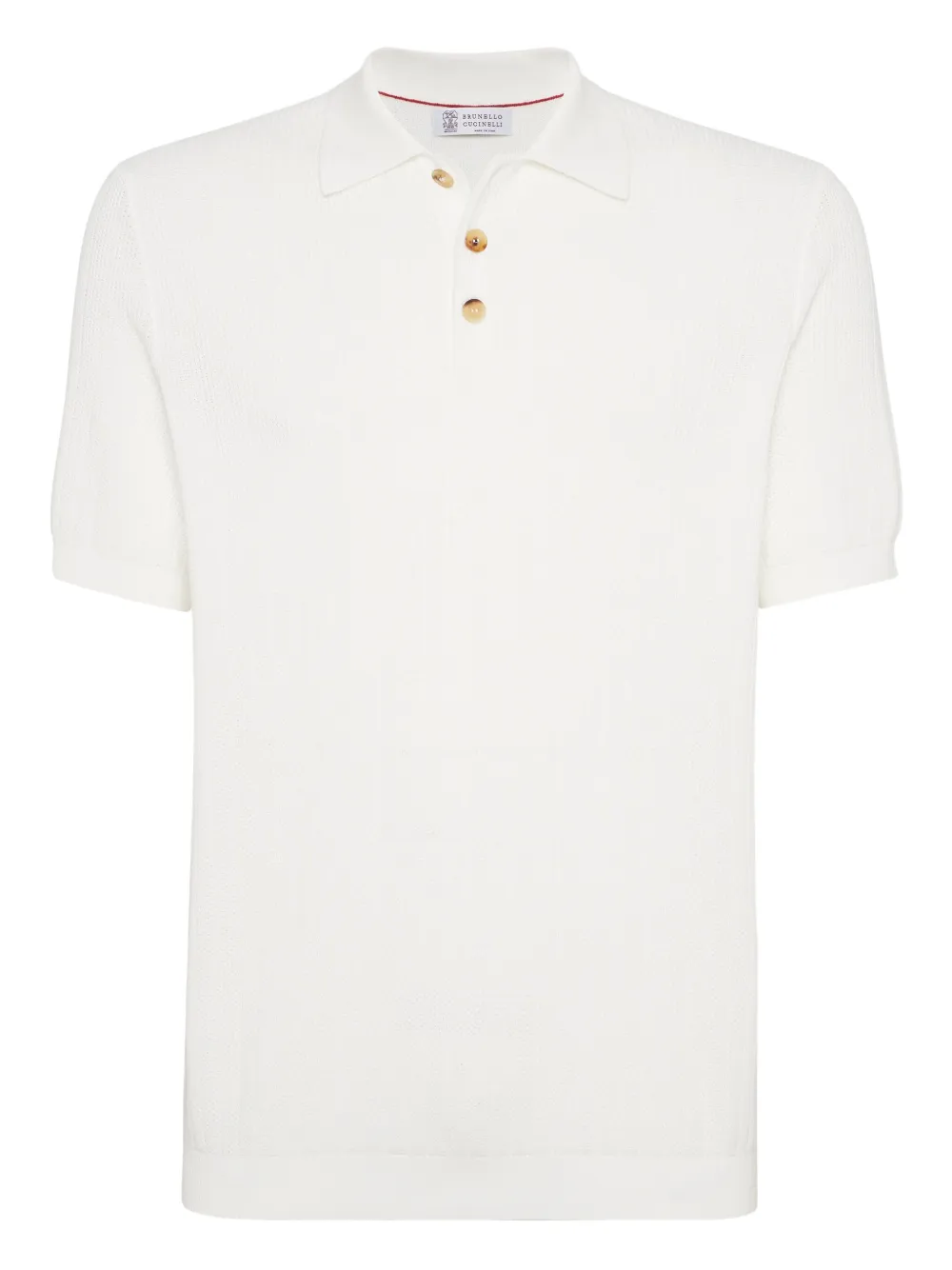 Brunello Cucinelli ribbed polo shirt | White | Image 1