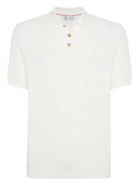 Brunello Cucinelli ribbed polo shirt 