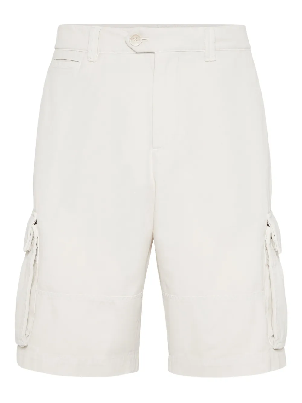 Brunello Cucinelli bermuda façon gabardine | blanc | Image 1