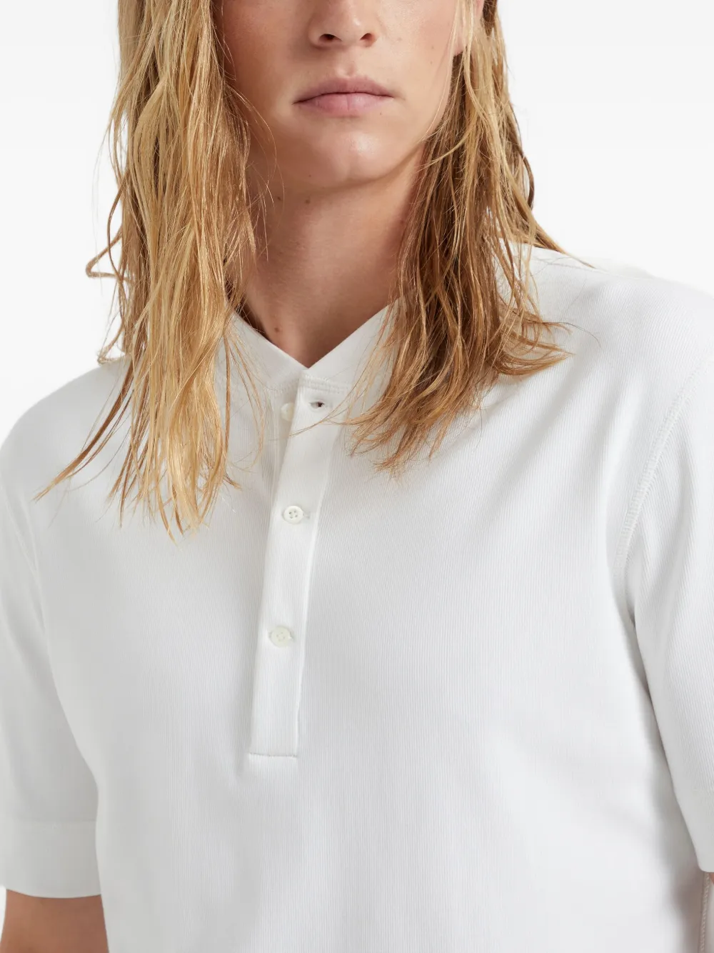 Brunello Cucinelli Poloshirt met korte mouwen Wit