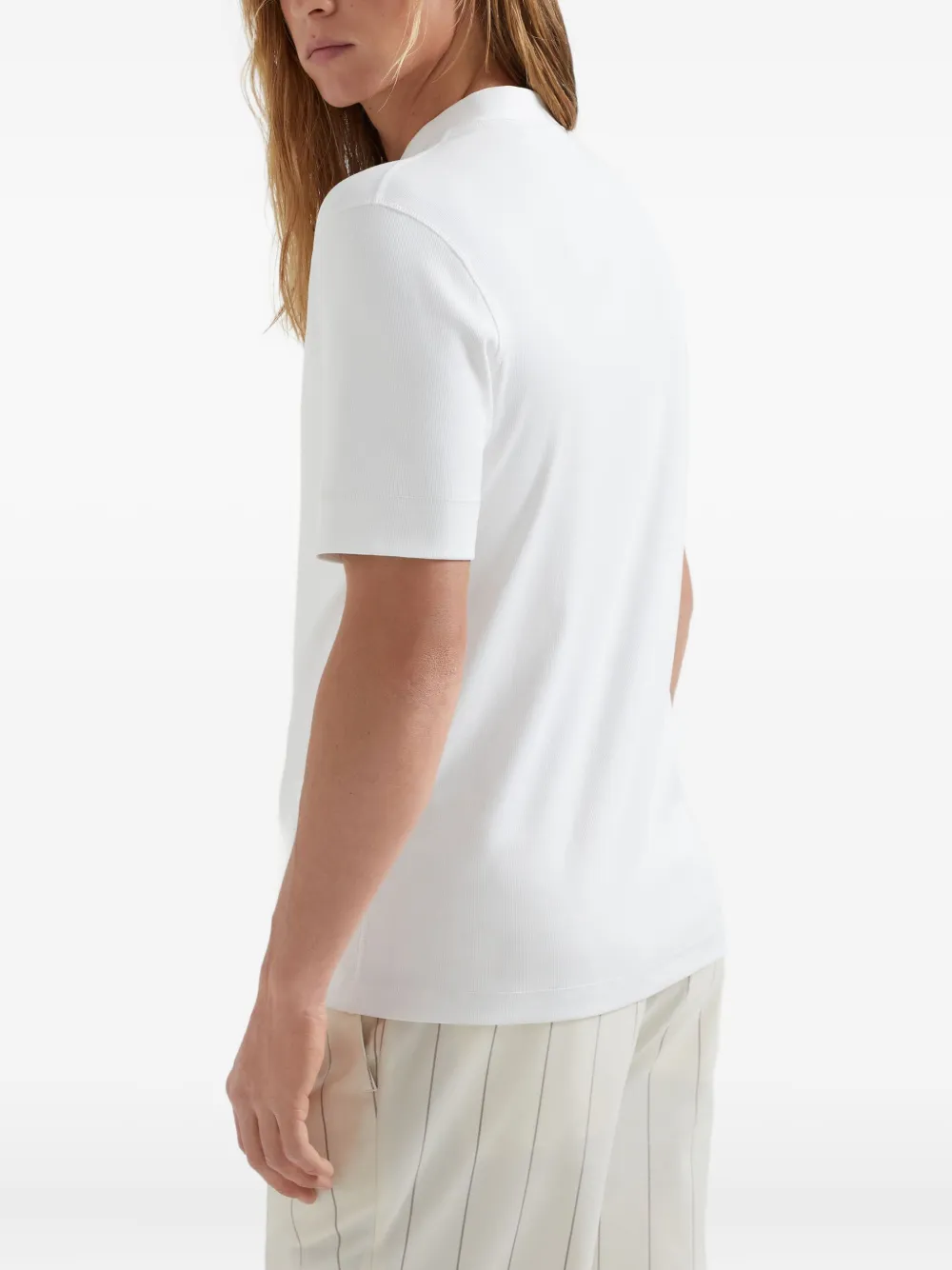 Brunello Cucinelli Poloshirt met korte mouwen Wit