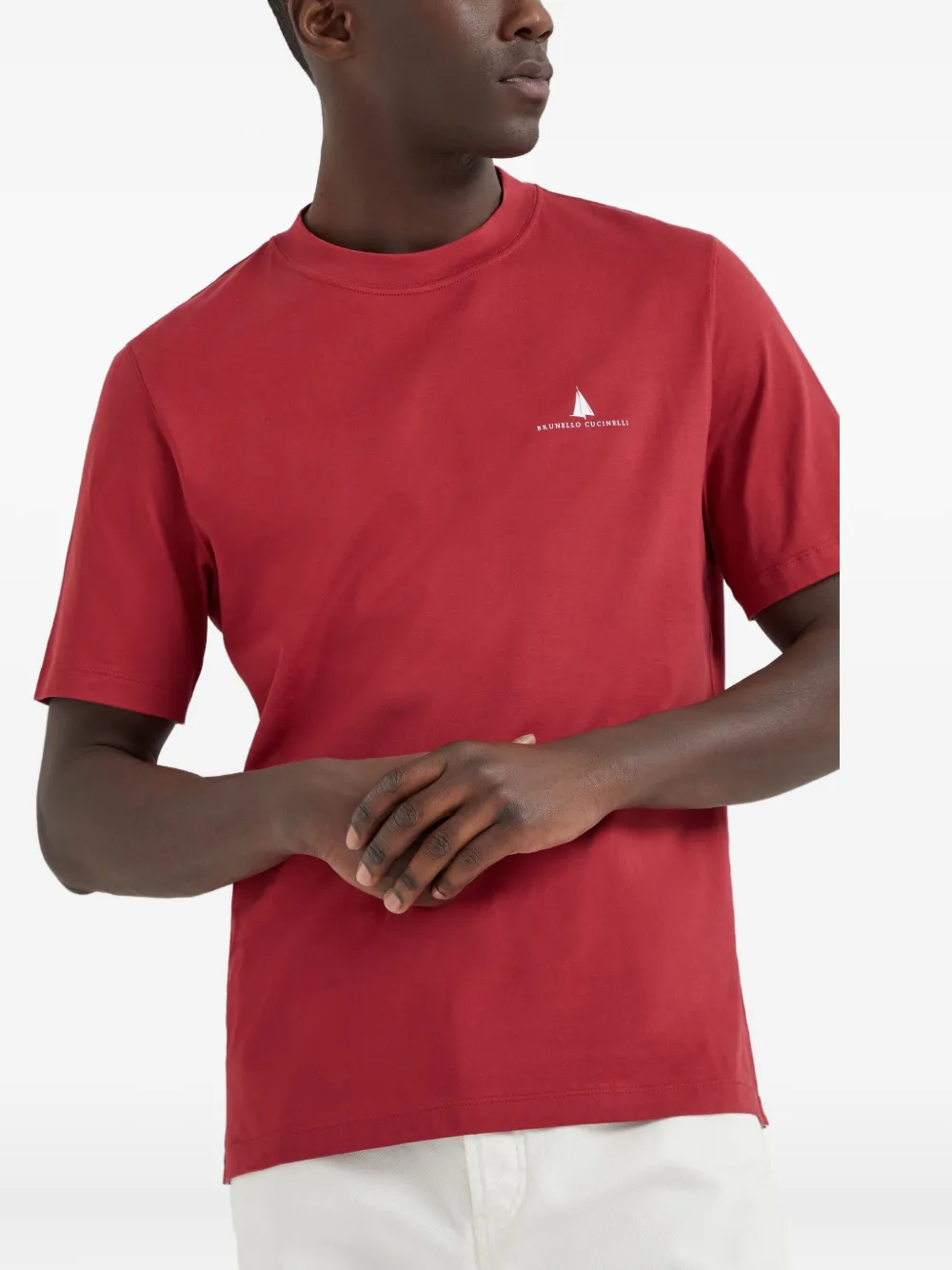 Brunello Cucinelli Katoenen T-shirt Rood