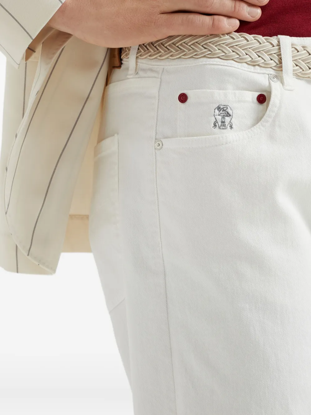 Brunello Cucinelli Katoenen jeans Wit