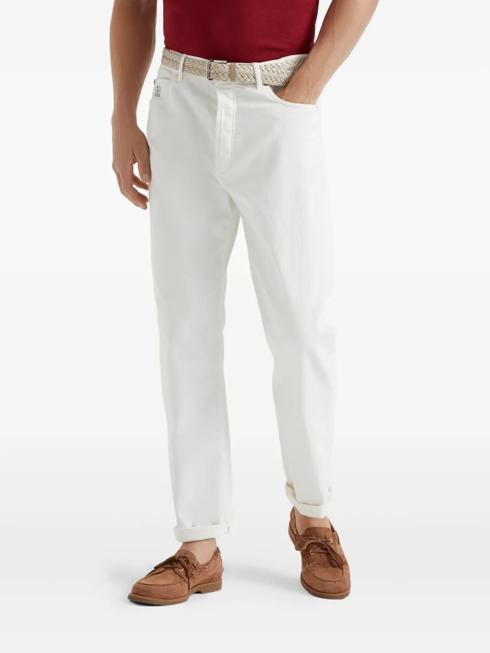 Brunello Cucinelli Katoenen jeans Wit