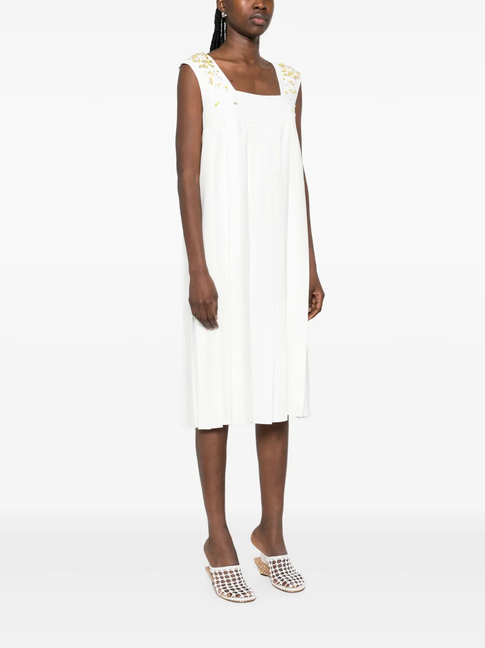 Fabiana Filippi Midi-jurk met pailletten Wit
