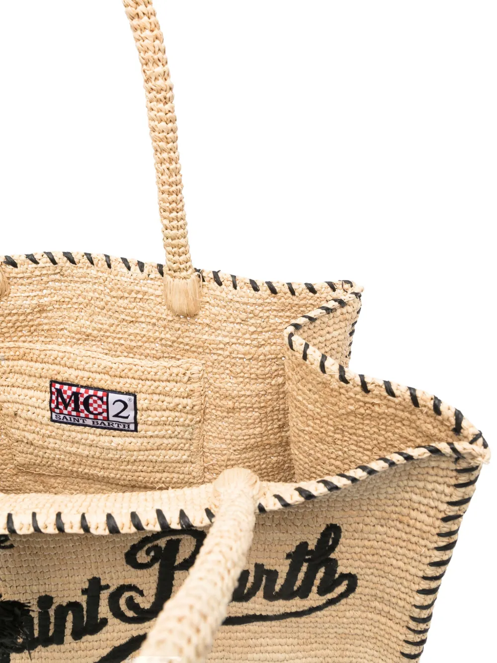 MC2 Saint Barth Vanity raffia shopper Beige