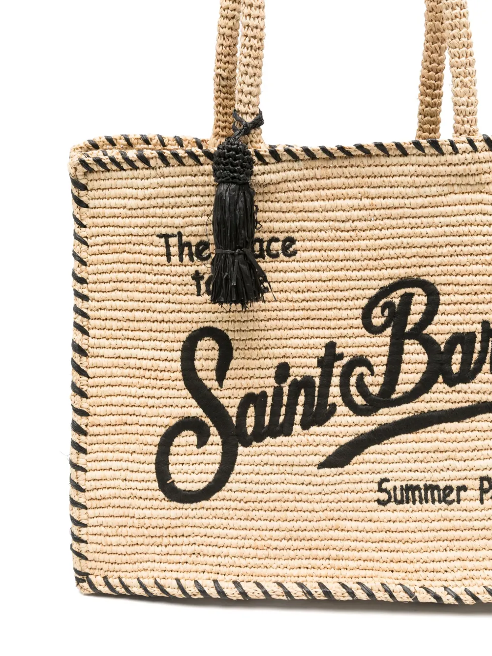 MC2 Saint Barth Vanity raffia shopper Beige