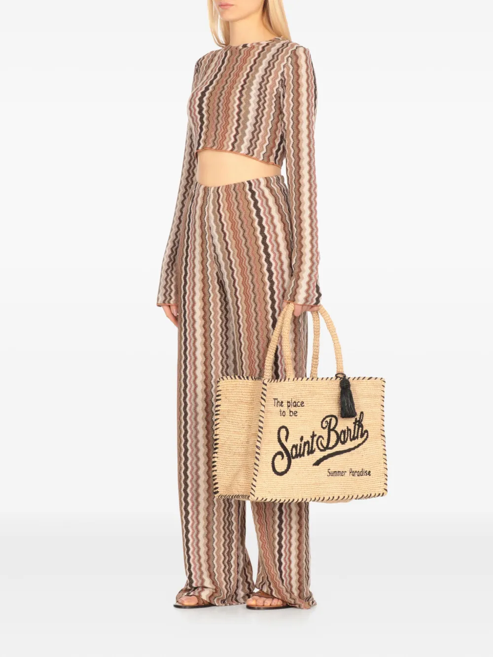 MC2 Saint Barth Vanity raffia shopper - Beige