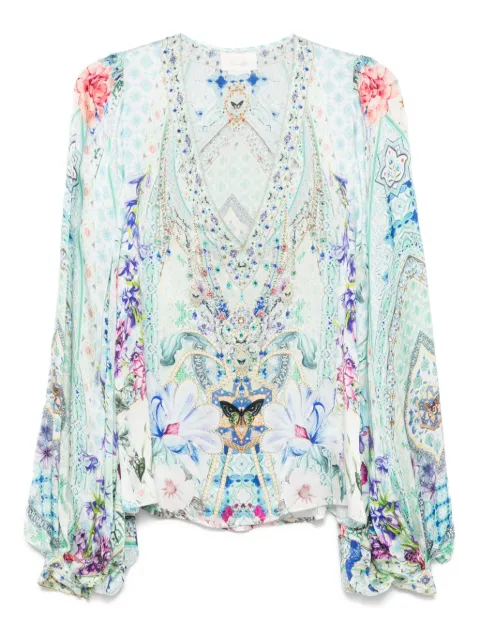 Camilla V-neck blouse