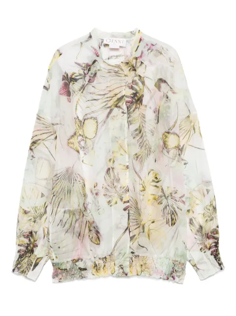 Genny Jungle Orchids blouse