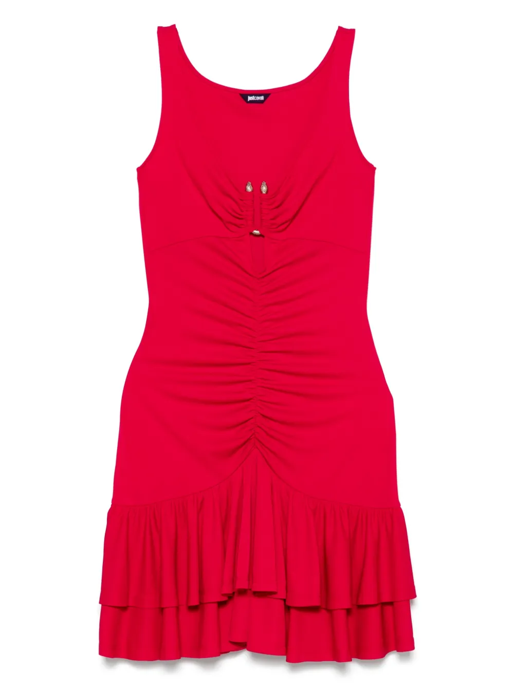 Just Cavalli Mini-jurk met ruches Rood