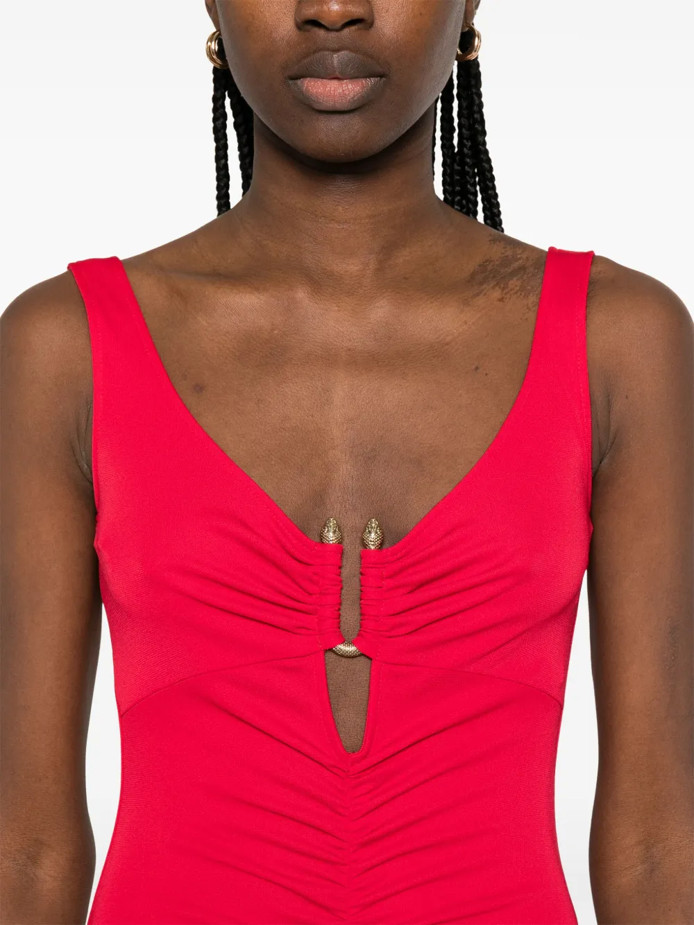 Just Cavalli Mini-jurk met ruches Rood