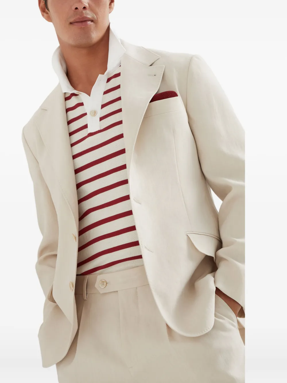 Brunello Cucinelli Katoenen poloshirt Wit