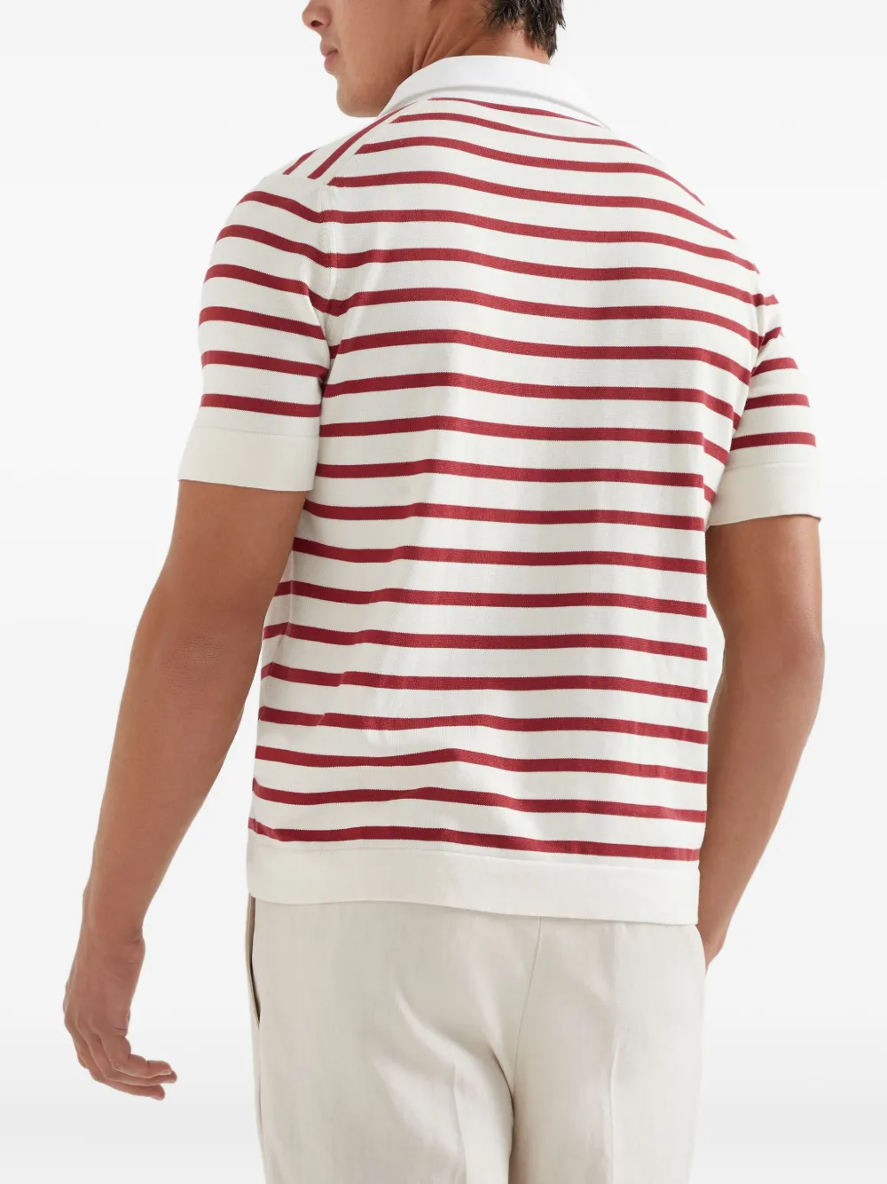 Brunello Cucinelli Katoenen poloshirt Wit