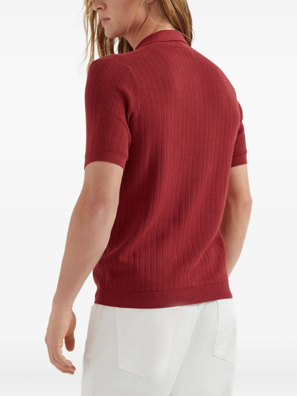 Brunello Cucinelli Katoenen poloshirt Rood