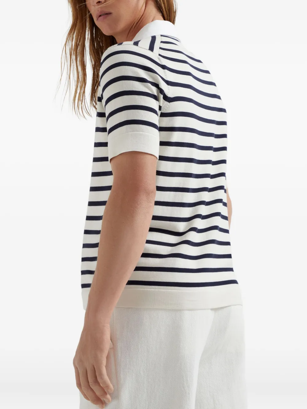 Brunello Cucinelli Katoenen poloshirt Wit