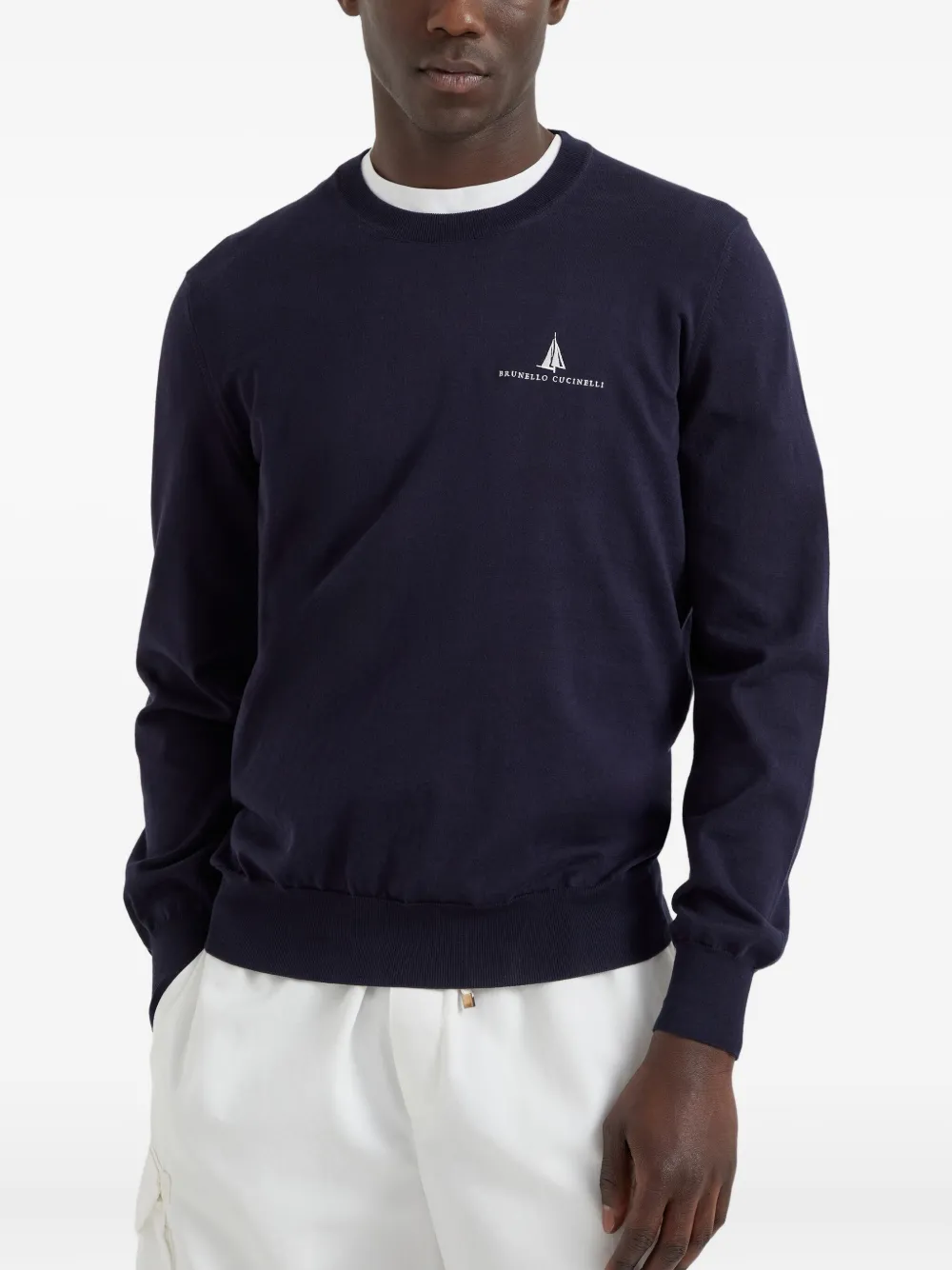 Brunello Cucinelli Katoenen sweater Blauw