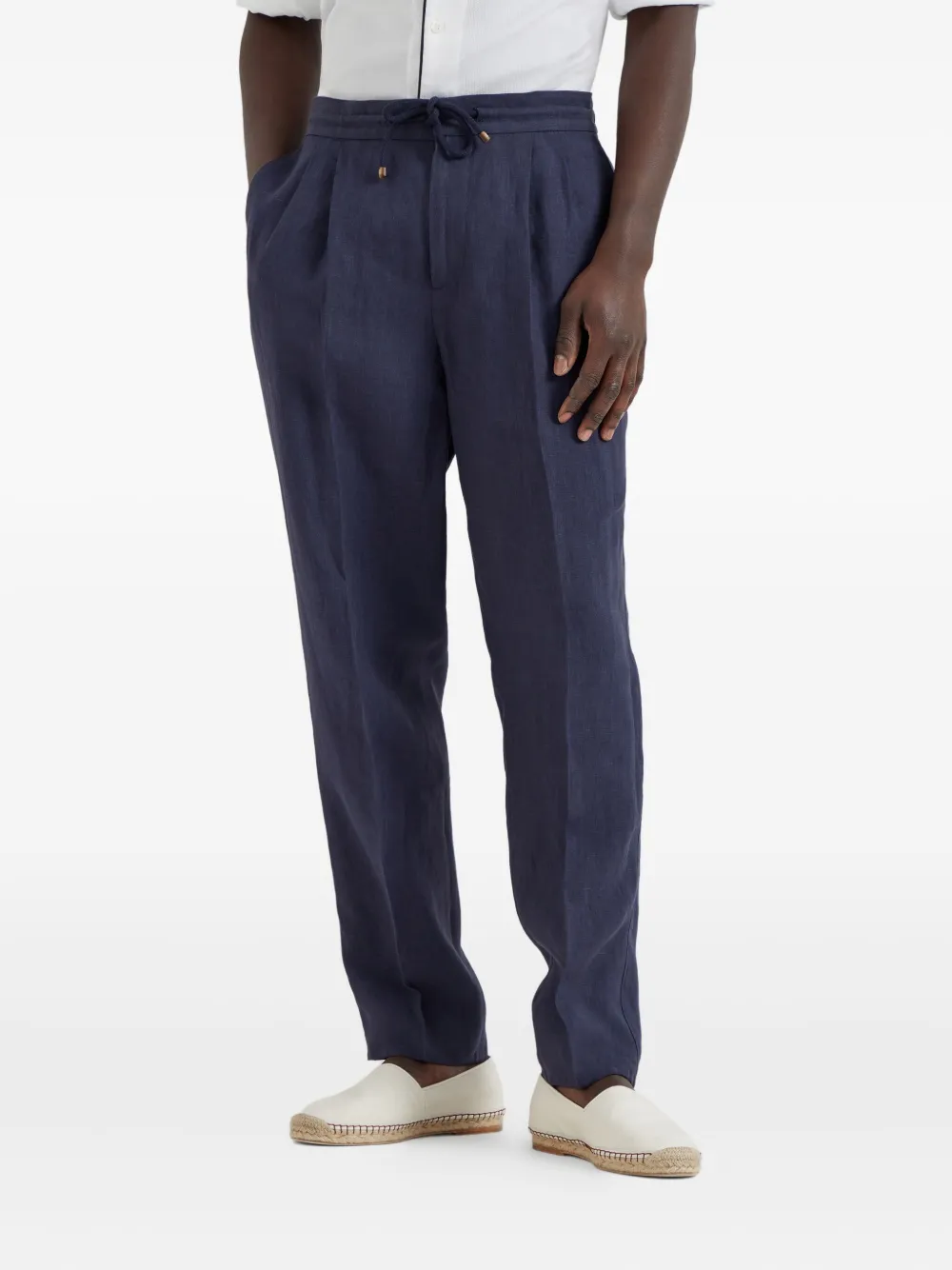 Brunello Cucinelli Linnen broek Blauw