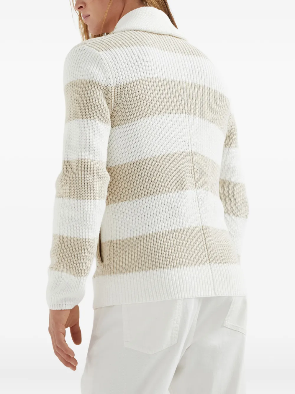 Brunello Cucinelli Gestreept vest Beige