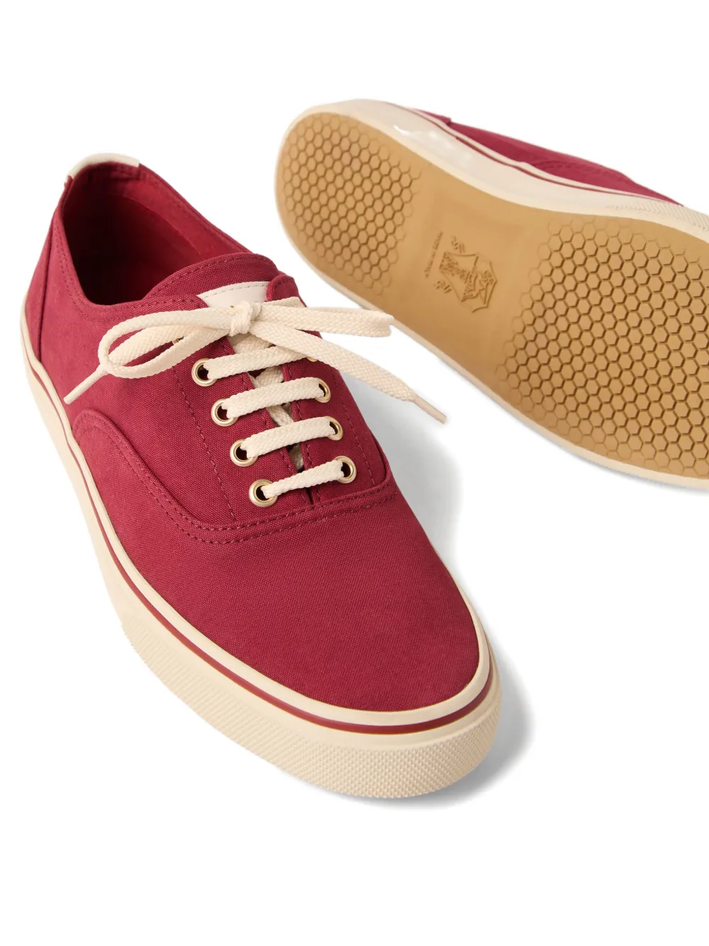 Brunello Cucinelli cotton sneakers Red
