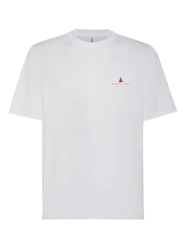 Tシャツ・カットソー BRUNELLO CUCINELLI Logo T-shirt White M0B137444G 29749217_58915302_600.jpg