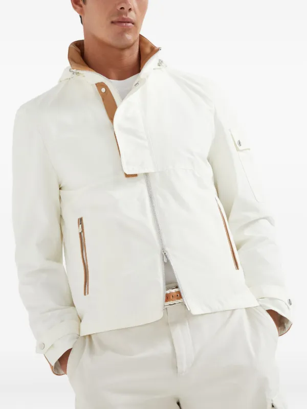 Brunello Cucinelli ギャバジン ジャケット | ホワイト | FARFETCH JP