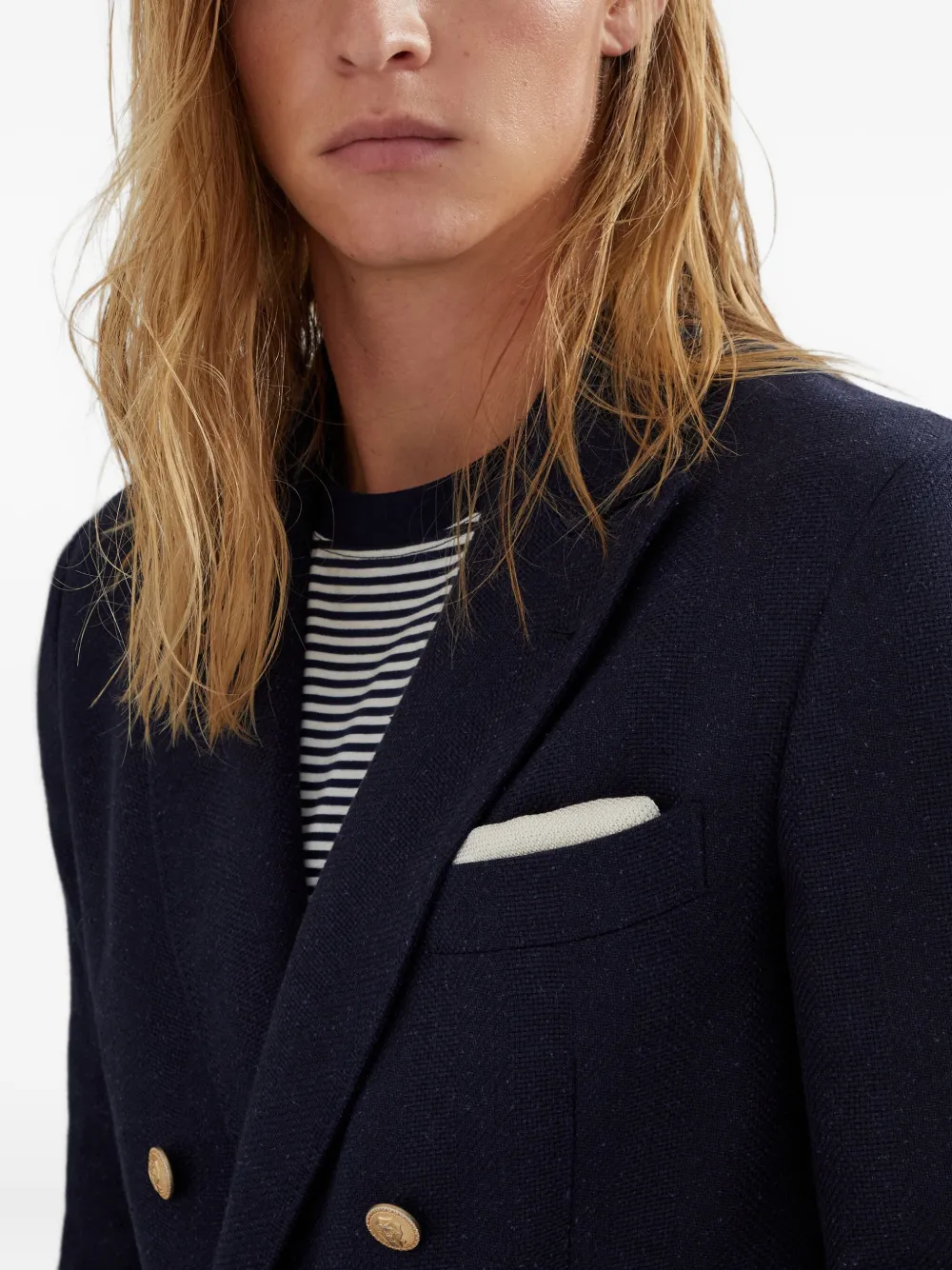 Brunello Cucinelli Gedeconstrueerde blazer Blauw