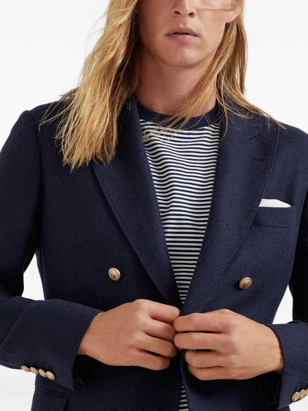 Brunello Cucinelli Gedeconstrueerde blazer Blauw