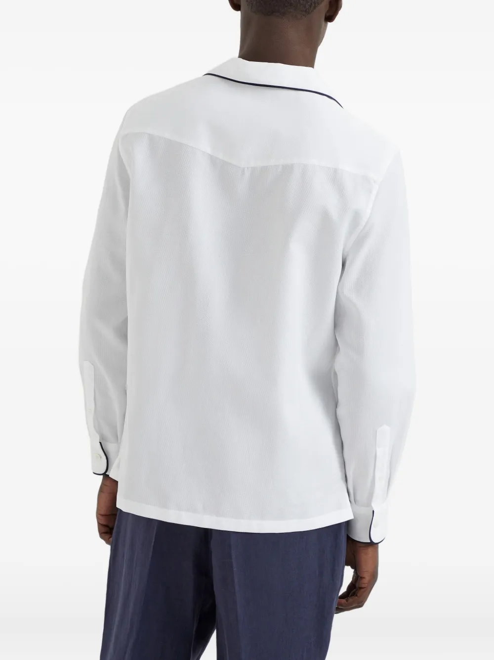 Brunello Cucinelli Overhemd met contrasterende afwerking Wit
