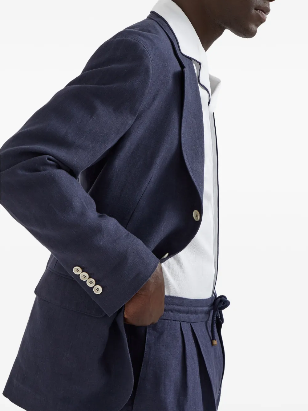 Brunello Cucinelli Overhemd met contrasterende afwerking Wit