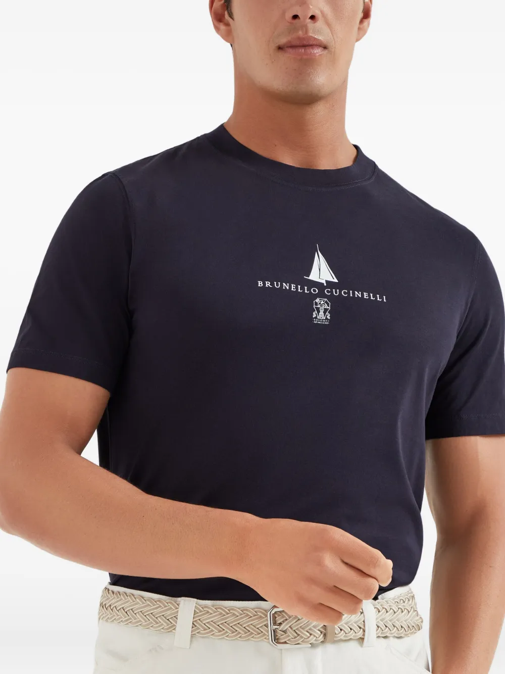Brunello Cucinelli Katoenen T-shirt Blauw