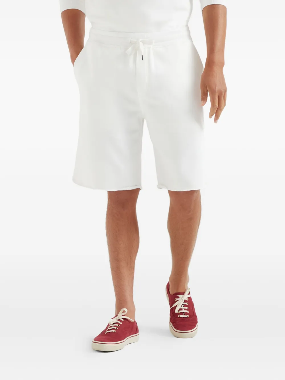 Brunello Cucinelli Badstof bermuda shorts Wit