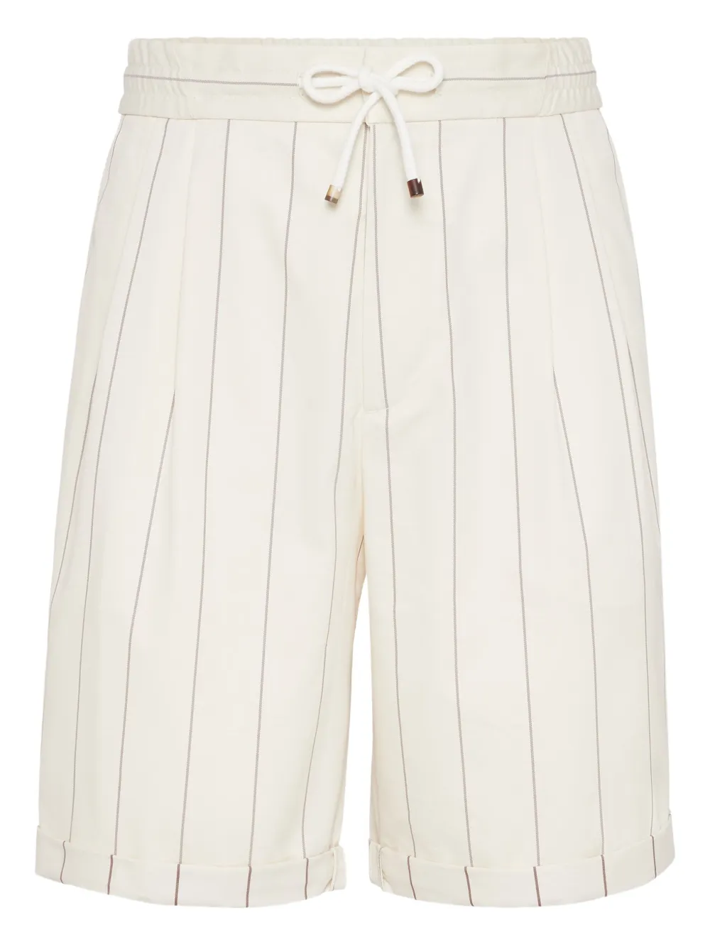 Brunello Cucinelli shorts con estampado de rayas | blanco | Image 1