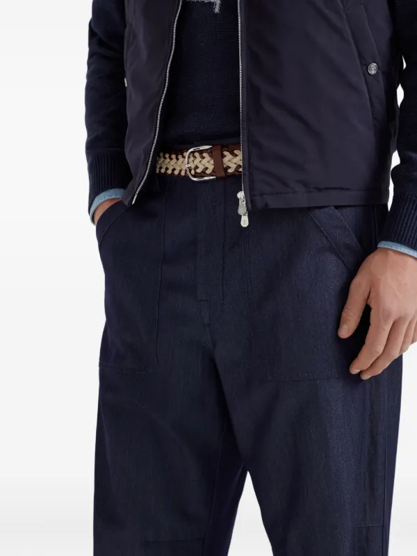 Brunello Cucinelli button-fastening Trousers | Blue