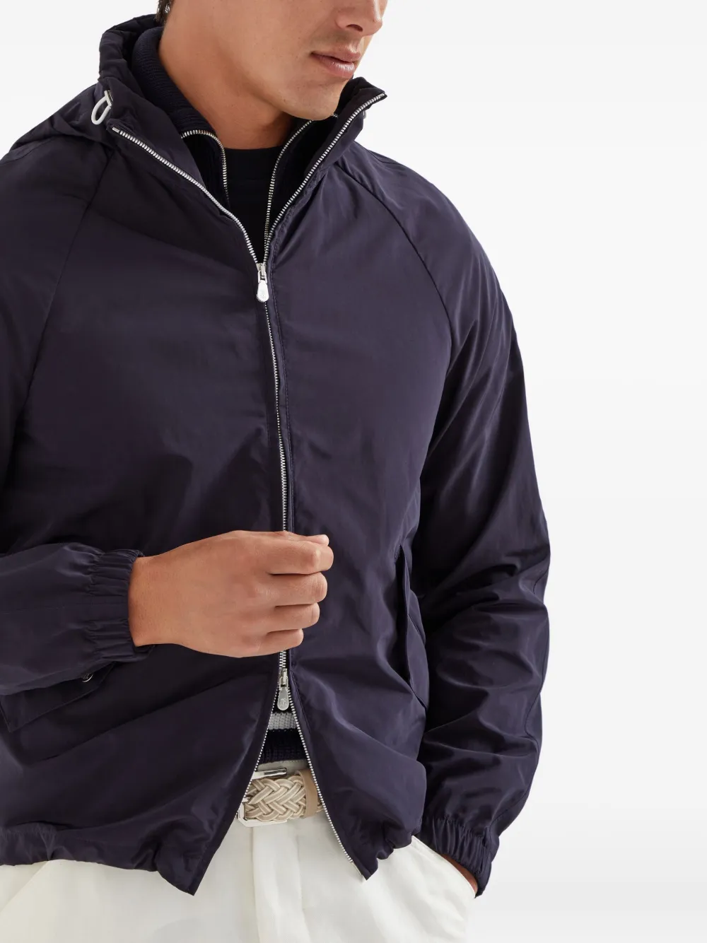 Brunello Cucinelli Waterbestendig shirtjack Blauw