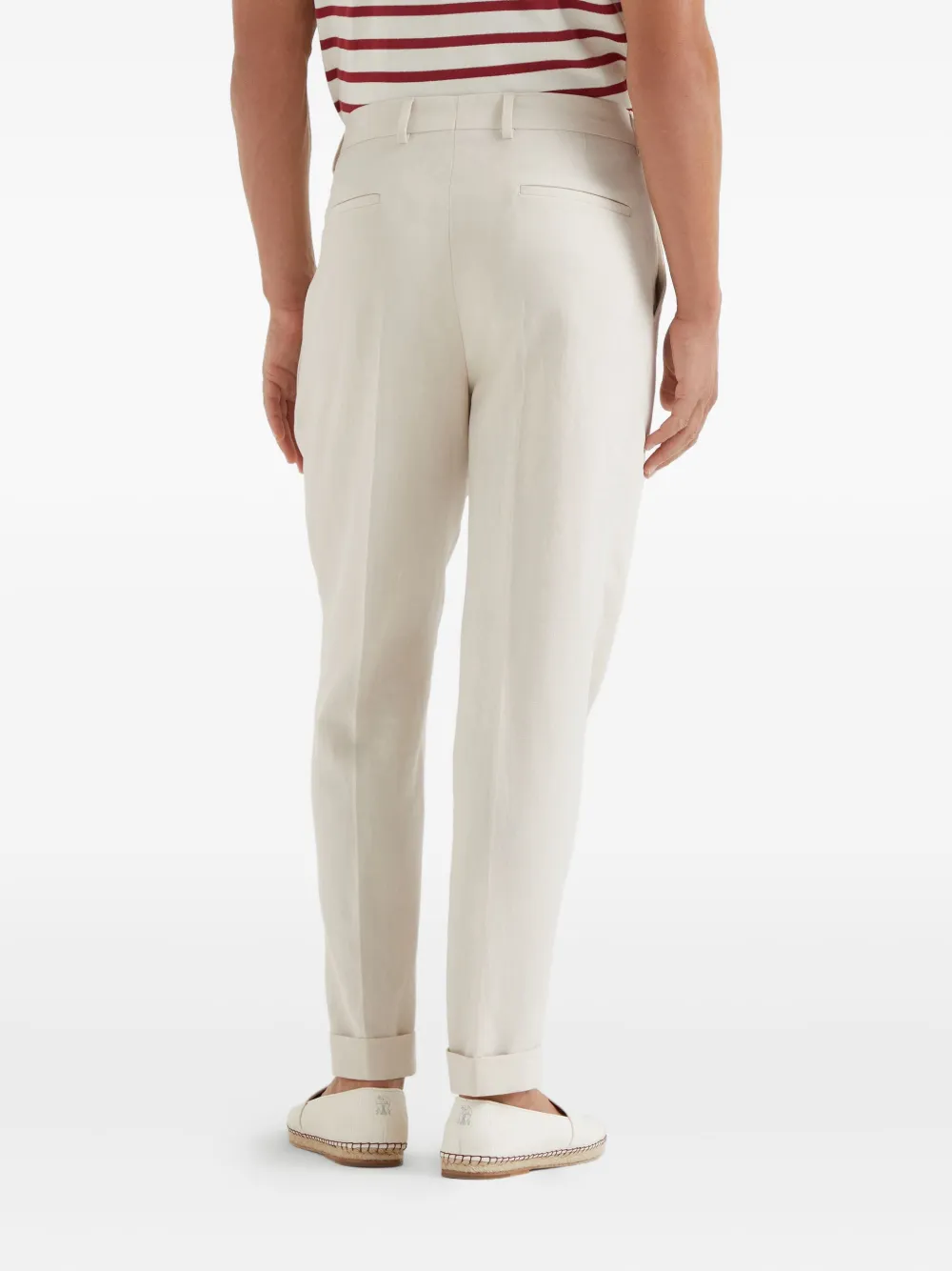 Brunello Cucinelli Linnen broek Beige